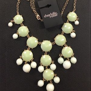 Charlotte Russe Jade Green/Gold necklace